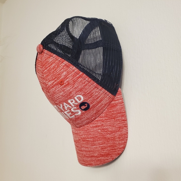 Vineyard Vines Hat Cap Snap Back Red Blue Preppy Whale Outdoors Mesh Back - Picture 2 of 9